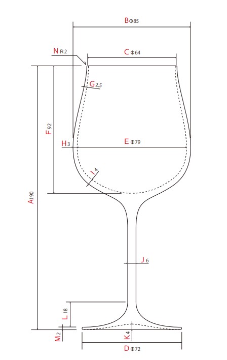 Shape with a minimum thinness of 2 mm