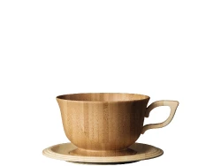teacup & saucer -brown-