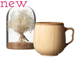 flower gift + cafe au lait mug